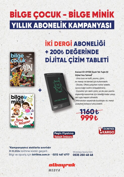 Ketebe Dergi - Dijital Çizim Tableti + 2 Adet Dergi Aboneliği